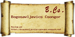 Bogosavljevics Csongor névjegykártya