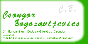 csongor bogosavljevics business card